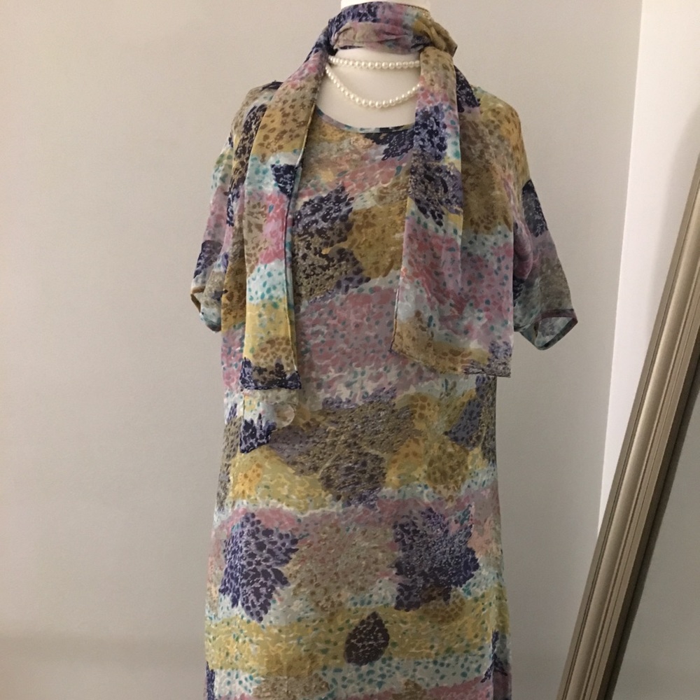 Vintage dress 100% silk